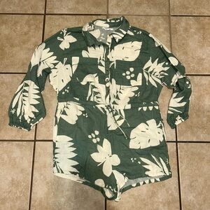 Avala Cotton Crinkle Double Gauze Romper size small